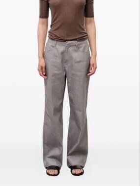 AMOMENTO Straight Leg Denim Jeans